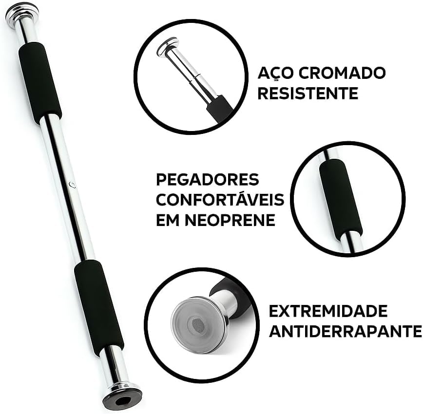 Barra P/ Flexão Exercícios Treino Regulável - Imagem 3