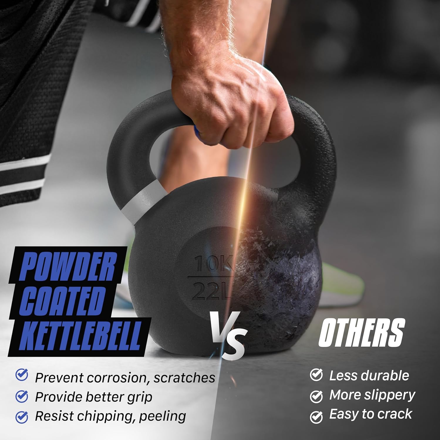 Kettlebells revestidos com pó 8KG - Imagem 2