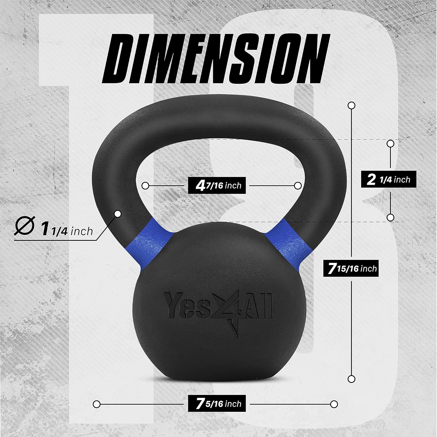 Kettlebells revestidos com pó 8KG - Imagem 4